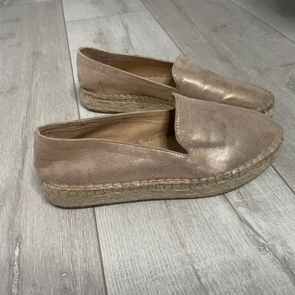 GAP Metallic Rose Gold Espadrille Slip-On Flats – Size 7 - Picture 3 of 8